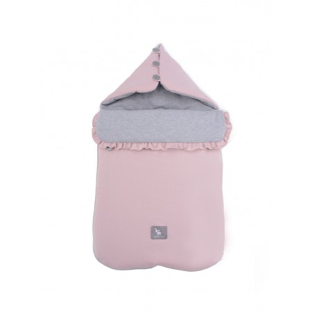 Универсальный конверт в коляску и автокресло Cottonmoose Pooh 330/113/49 розовая пудра с серым меланж