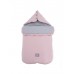 Универсальный конверт в коляску и автокресло Cottonmoose Pooh 330/113/49 розовая пудра с серым меланж