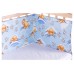 Защита в кроватку Qvatro Gold ZG-02  голубой (мишка лежит, пчелки)