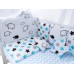 Детская постель Babyroom Classic Bortiki-01 (8 элементов)  белый (барашки)
