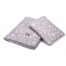 Плед с подушкой Cottonmoose Cotton Velvet 408/130/117 forest gray cotton velvet gray (серый (лес) с серым (бархат))
