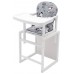 Стульчик- трансформер Babyroom Пони-240 белый пластиковая столешница  серый (собачки)