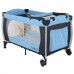 Манеж-кровать Quatro Lulu 1 с пеленатором  голубой - черный