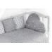 Детская постель Babyroom Classic косичка-01  серо-белые звездочки