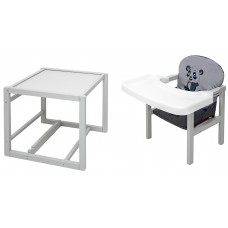 Стульчик-трансформер Babyroom Пеппи-250 серый серый / графит (панда)