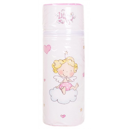 Термоконтейнер Ceba Baby Standard 63*63*225мм Little Angel  белый-розовый (ангелочек)