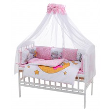 Детская постель Babyroom Bortiki Print-08  pink teddy