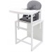 Стульчик-трансформер Babyroom Винни-240 белый серый / графит (мишка с будильником)