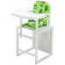 Стульчик- трансформер Babyroom Пони-240 белый пластиковая столешница  зеленый (совы)