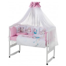Детская постель Babyroom Bortiki Print-08  pink owl